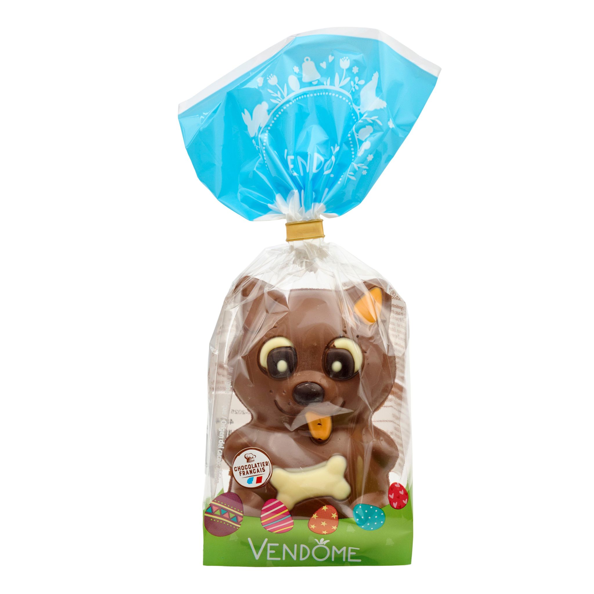 Voir la diapositive 4 : VENDOME Animaux rigolos chien en chocolat au lait 100g