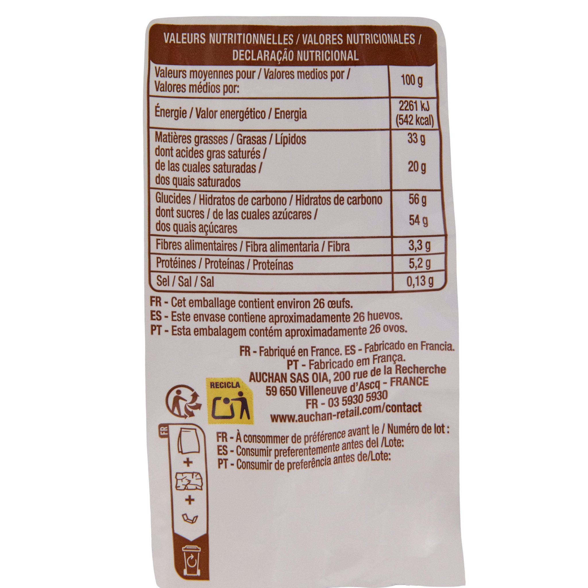 Voir la diapositive 4 : VENDOME Assortiment d'oeufs de chocolat au lait noir et blanc 200g