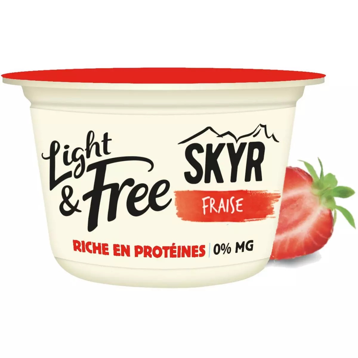 LIGHT&FREE Skyr à la fraise allégé 0% MG 145g