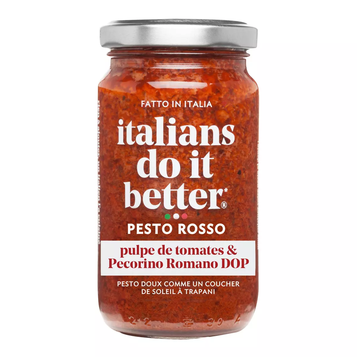 ITALIANS DO IT BETTER Sauce pesto rosso pulpe de tomates et pecorino romano DOP 180g