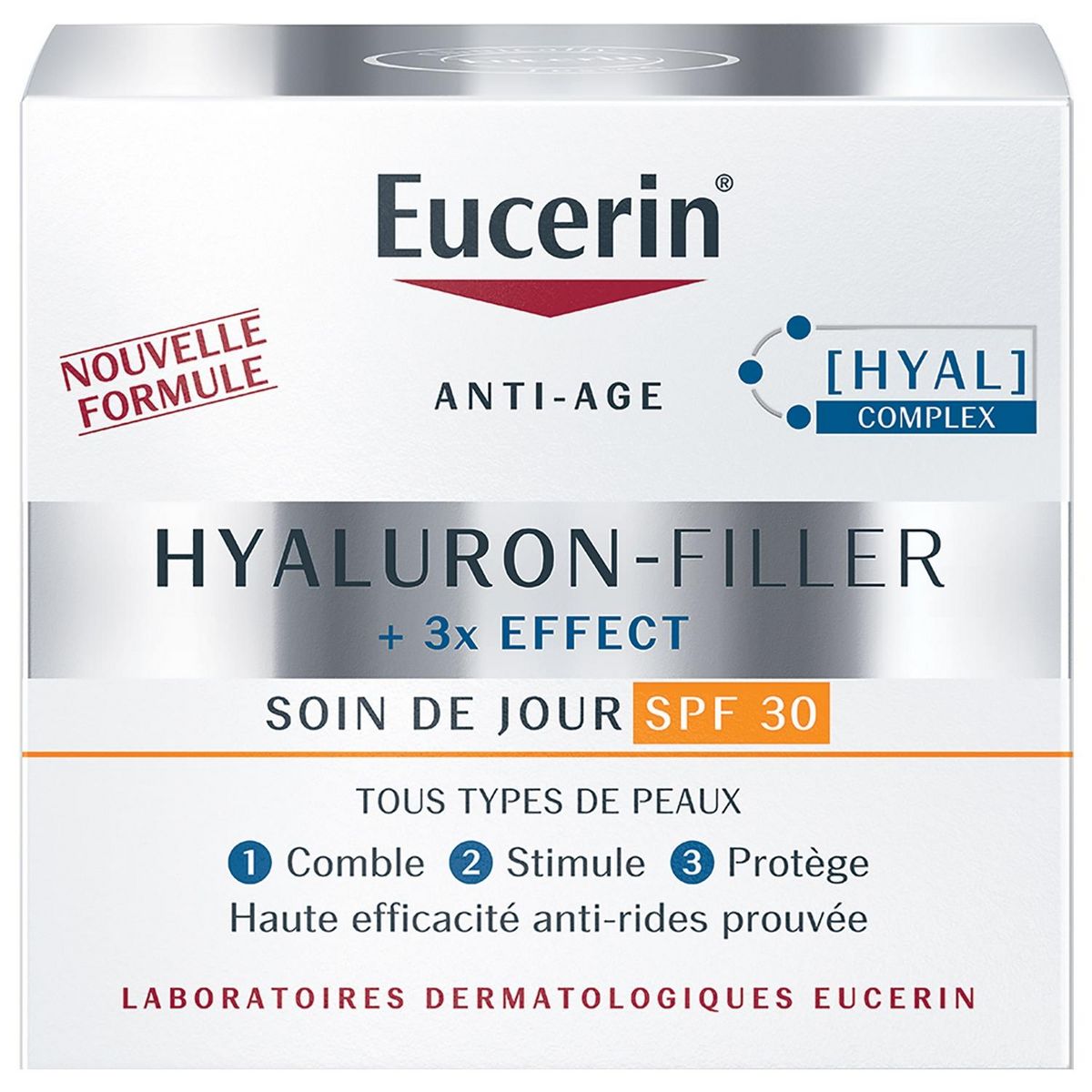 EUCERIN Hyaluron filler +3 effect soin de jour SPF30 tous types de peaux 50ml