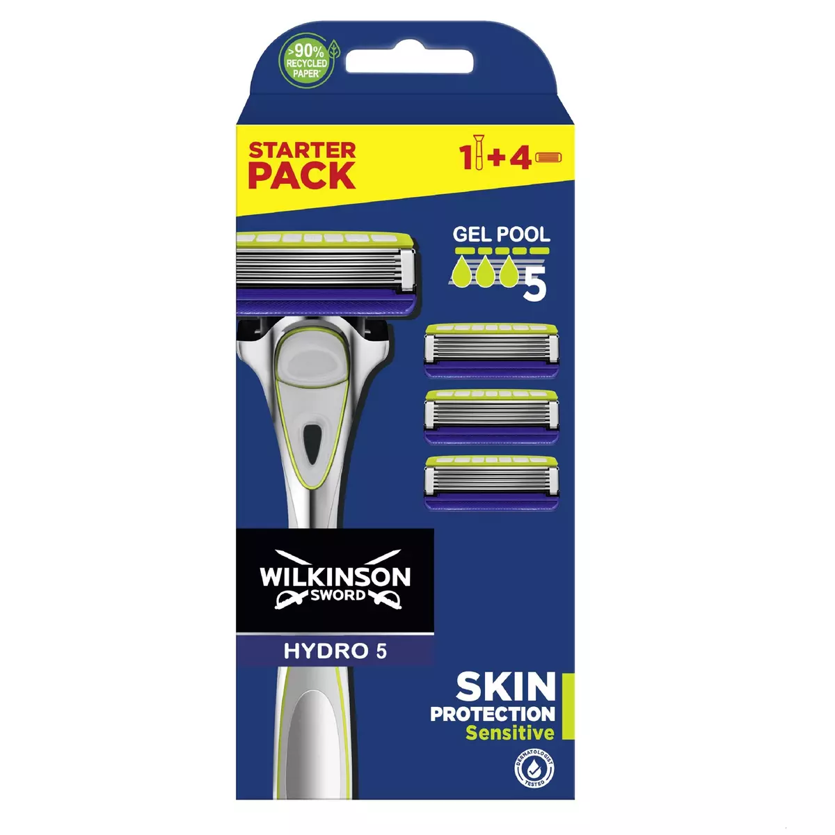 WILKINSON Rasoir hydro5 skin protection sensitive avec recharges 1 rasoir + 4 recharges
