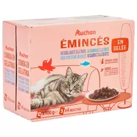 FELIX Tendres Effilés en Gelée Viandes - 12 x 85 g - Sachets repas pour  chat adulte