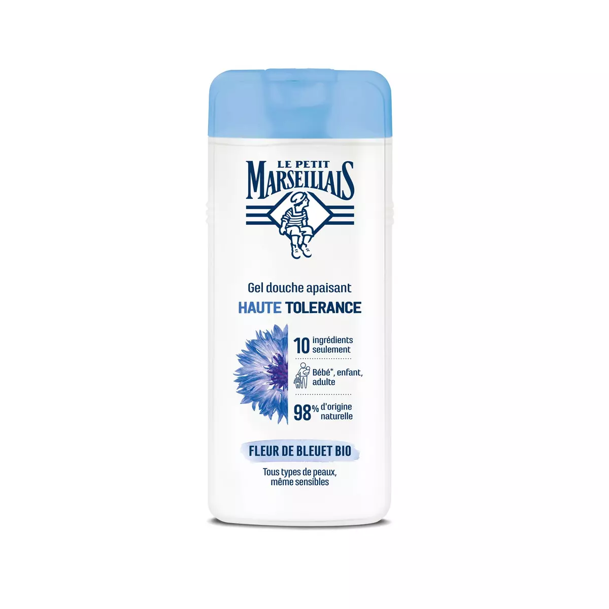 LE PETIT MARSEILLAIS Gel douche apaisant haute tolérance à la fleur de bleuet pour tous types de peaux 400ml