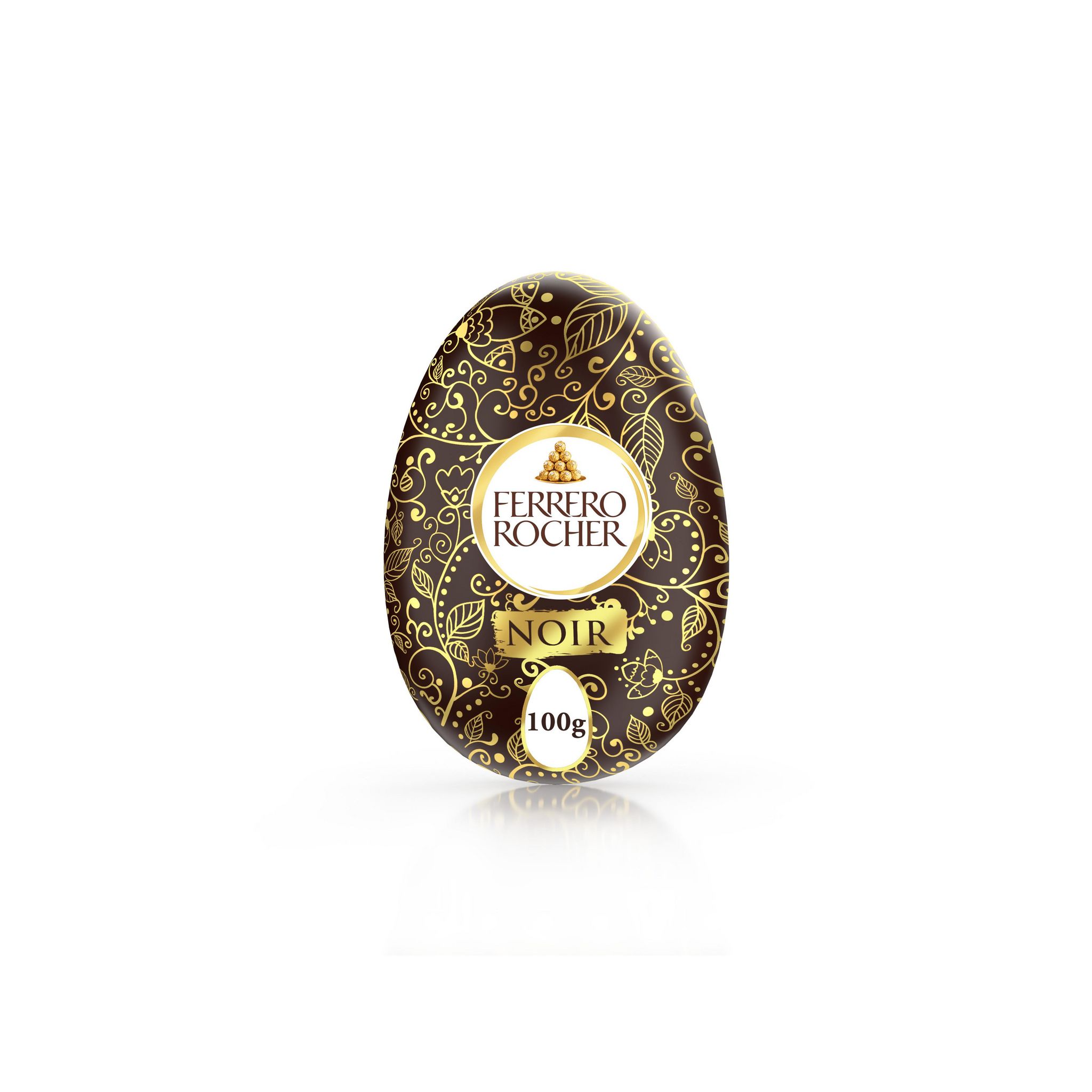 FERRERO ROCHER Œuf au chocolat noir extra avec des éclats de noisettes 100g
