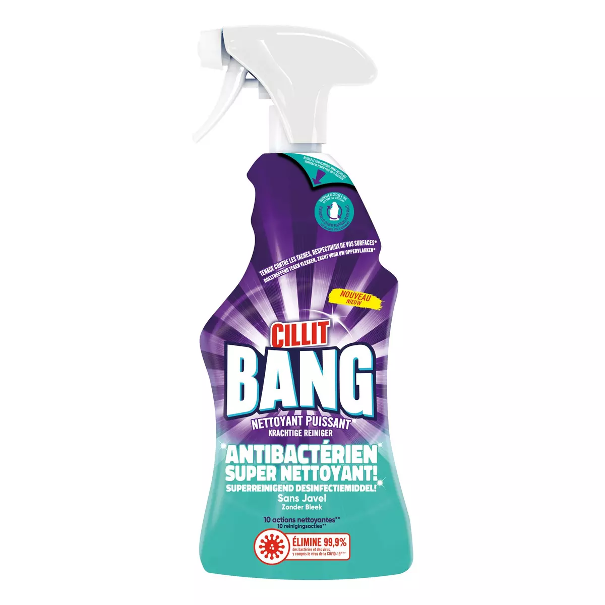 Kit Multi-Usages Sprays Cillit Bang (Anti Moisissure, Acide Citrique, Salle  de Bain, Javel)
