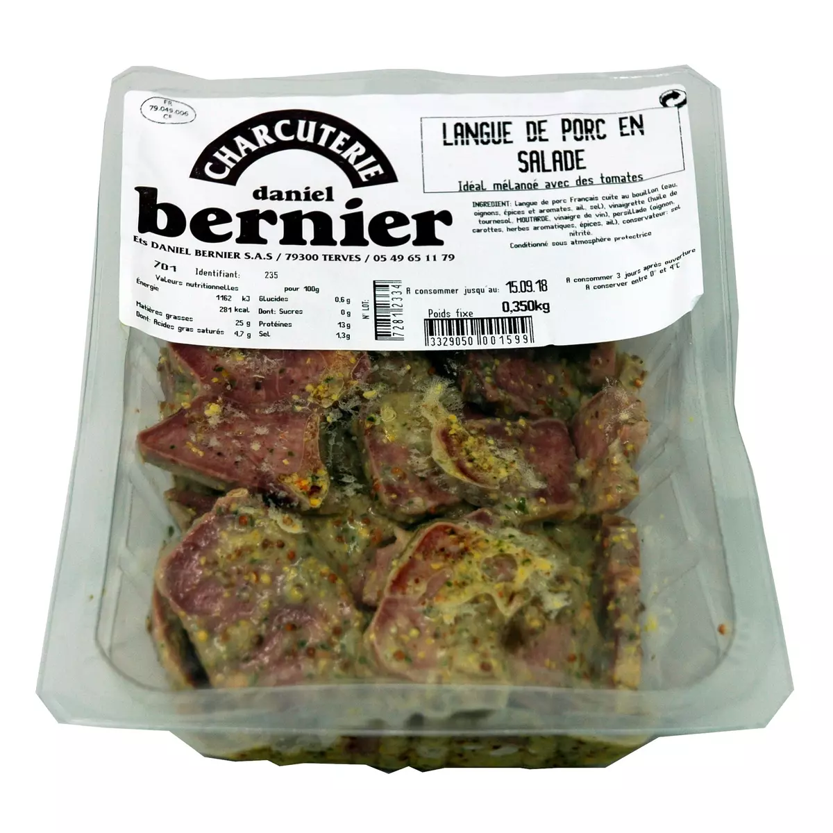 CHARCUTERIE DANIEL BERNIER Langue de porc en salade 350g
