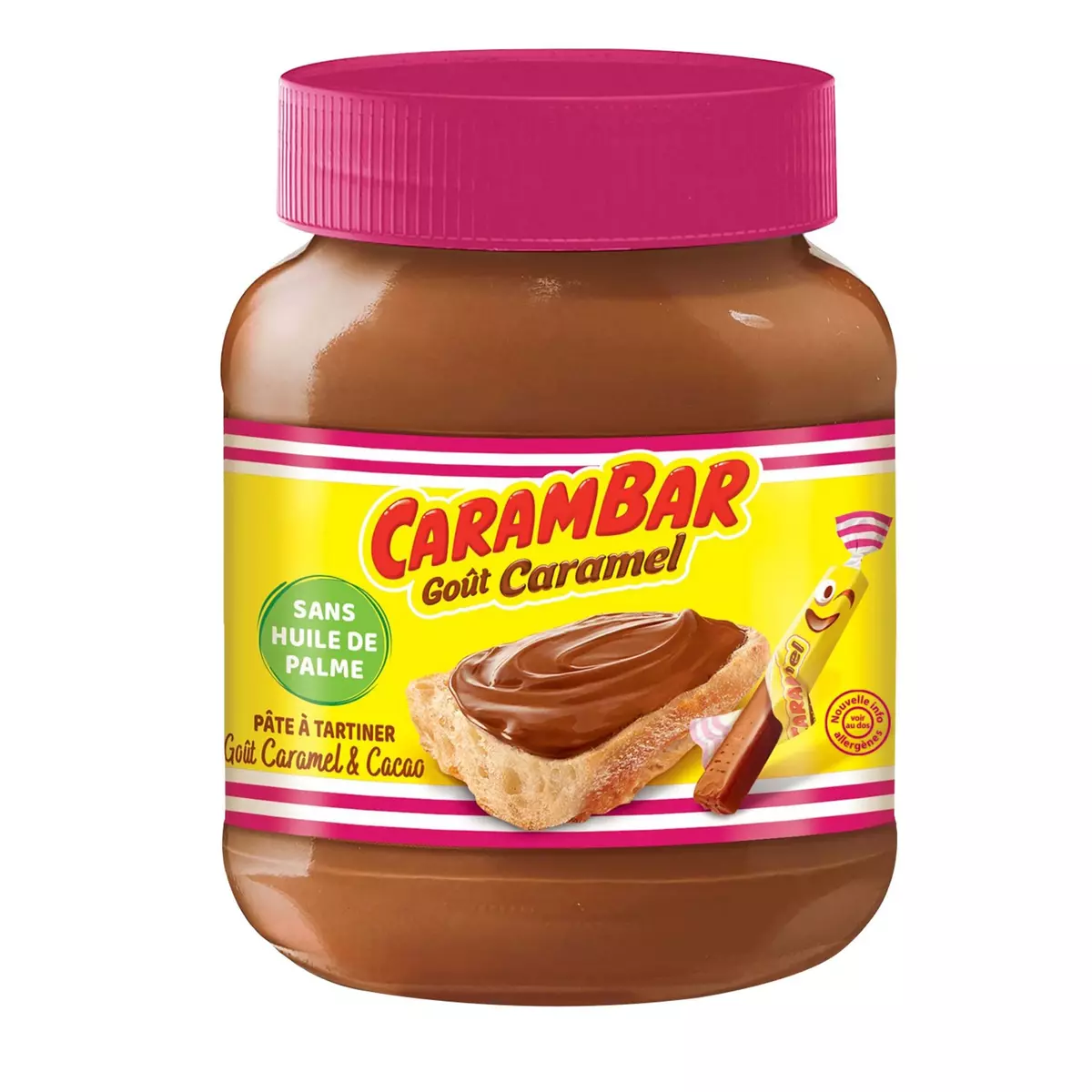 CARAMBAR Pâte à tartiner goût caramel et cacao 350g