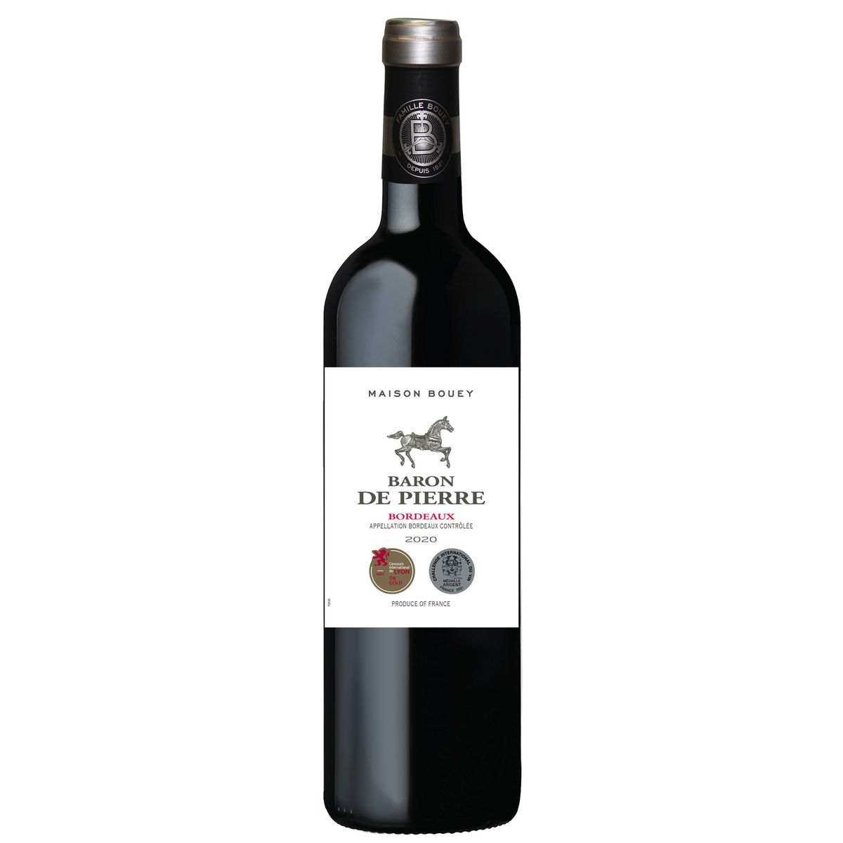 Vin rouge AOP Bordeaux Baron de Pierre Maison Bouey 2020 75cl