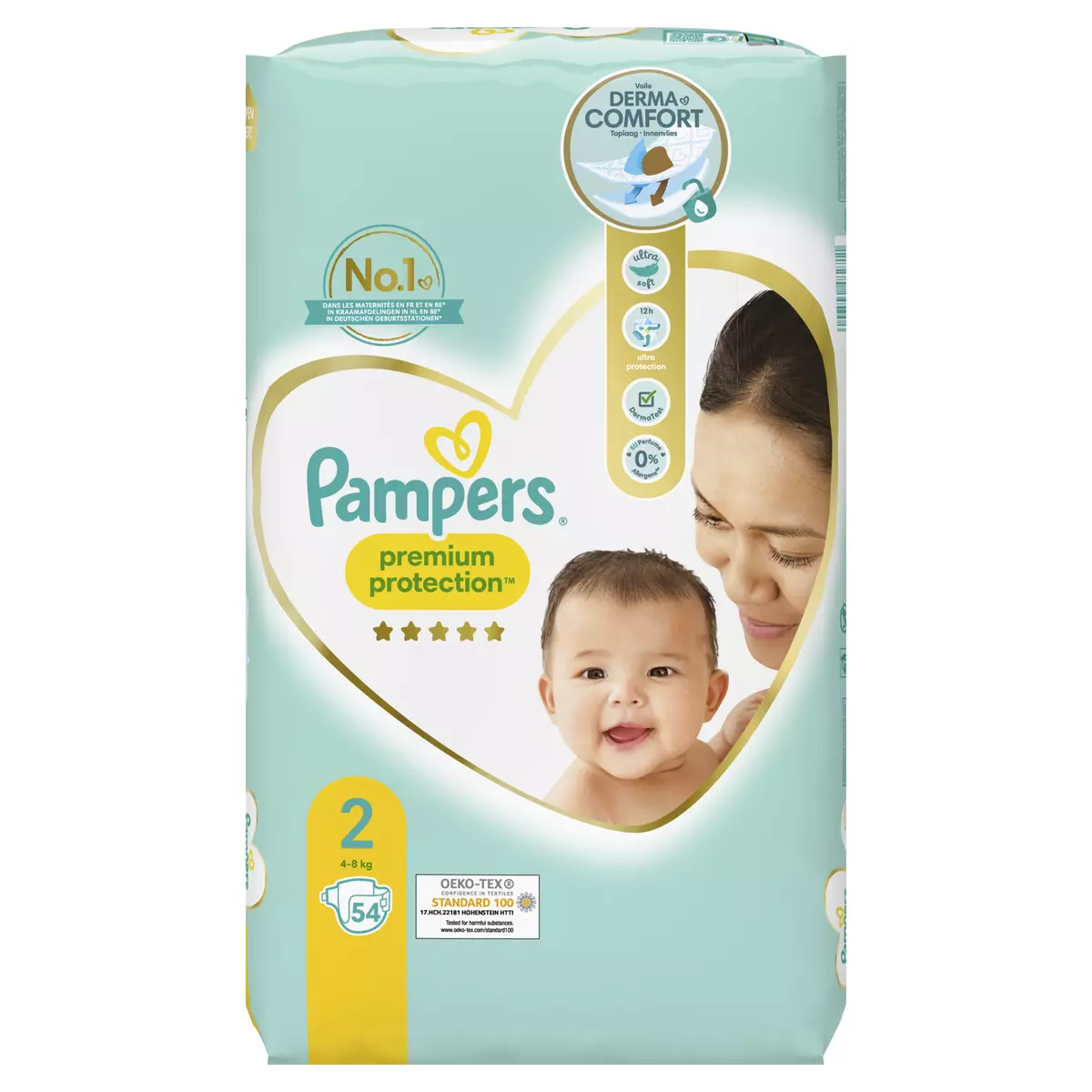 PAMPERS Premium-protection couches taille 2 (4-8kg) 54 couches pas