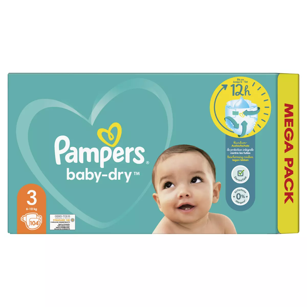Pampers - Bébé Dry Pants - Taille 8 - Mega Pack - 36 couches-culottes