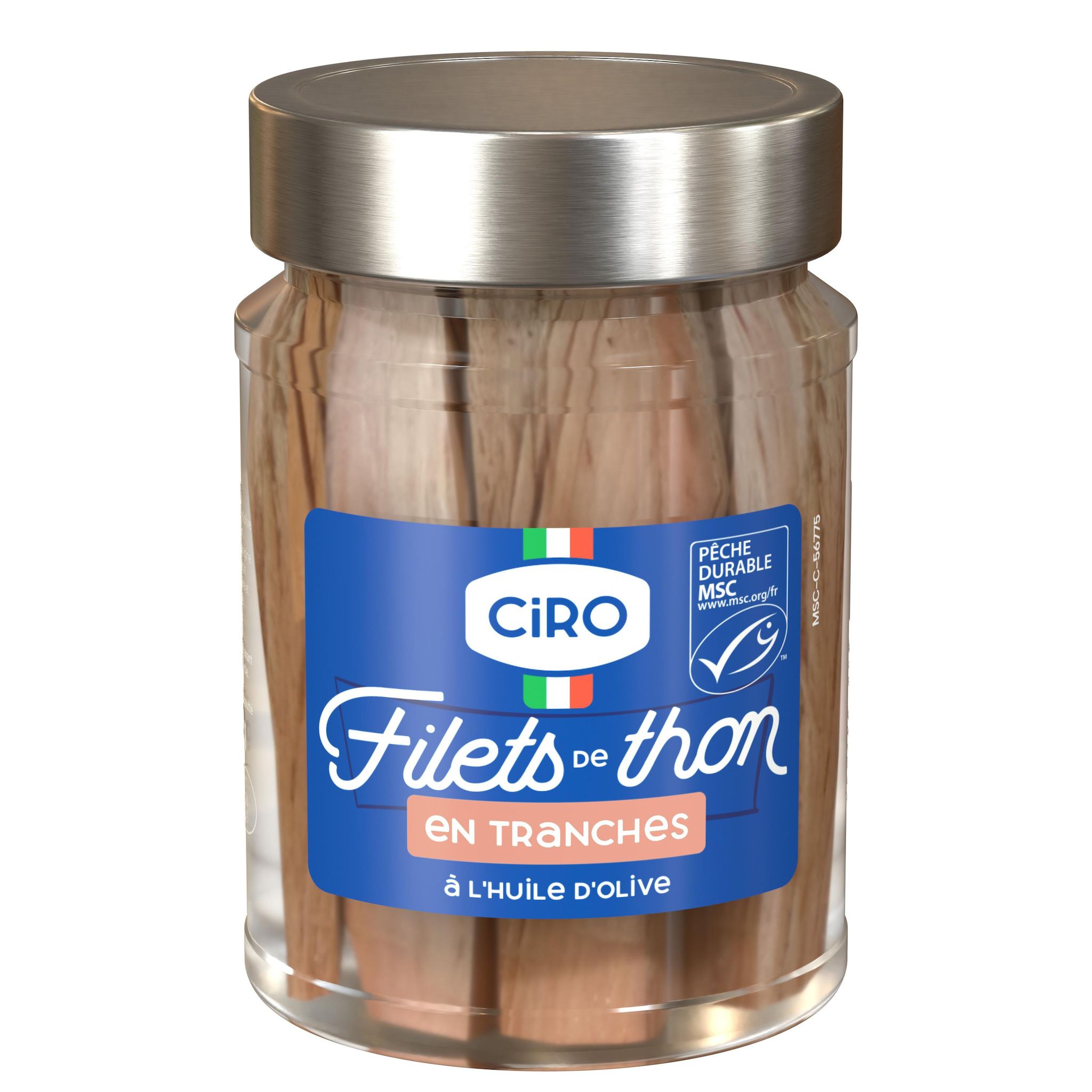 CIRO Filets de thon en tranche à l'huile d'olive en bocal 200g