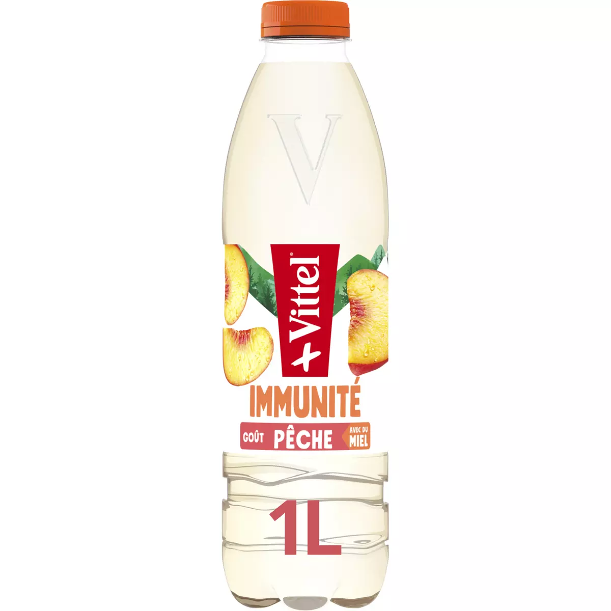 VITTEL Eau minéral immunité zinc + vitamine B goût pêche avec du miel 1l