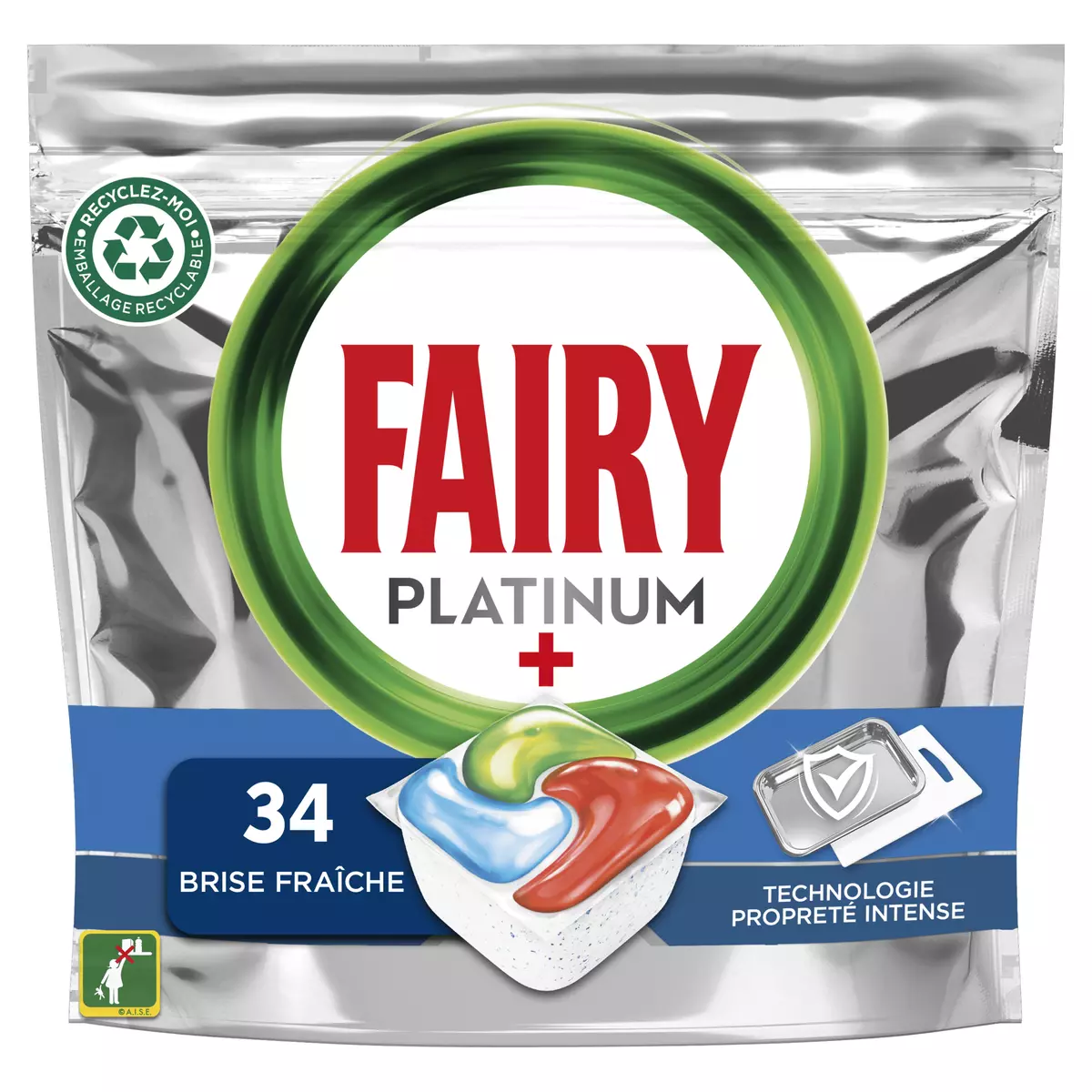FAIRY Platinum+ tablettes lave vaisselle tout en 1 34 tablettes pas cher 
