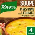 KNORR Soupe déshydratée paysanne aux légumes cuisinée au lard 4 portions 97g