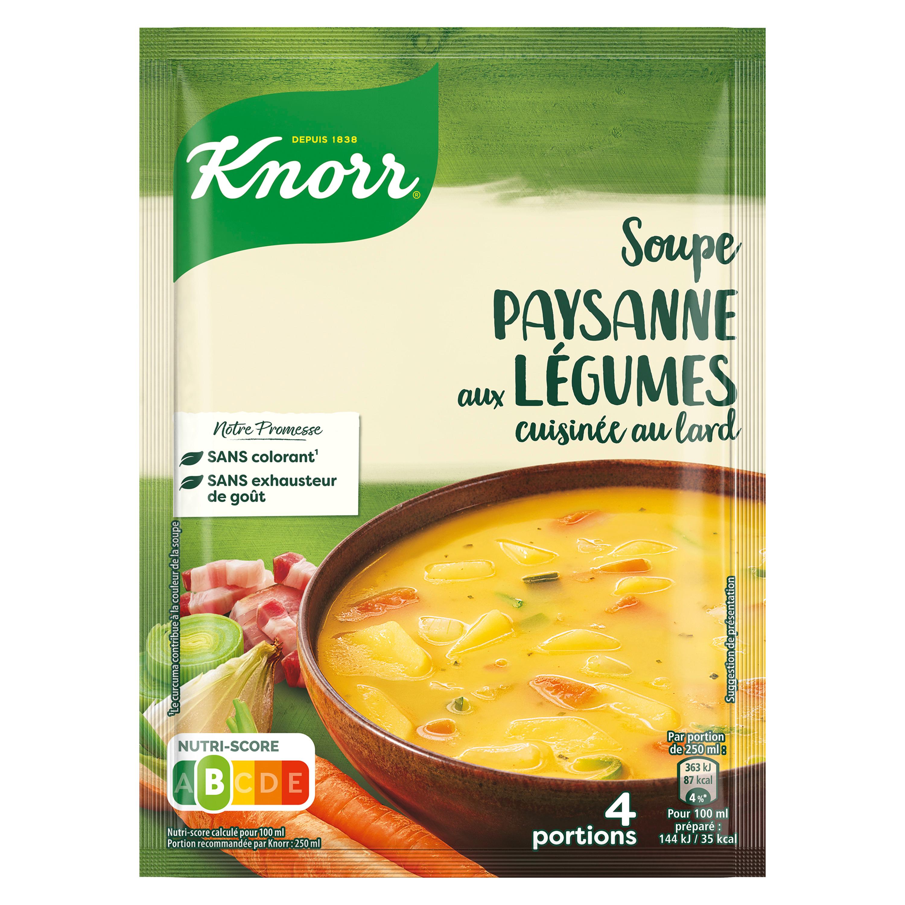 Voir la diapositive 2 : KNORR Soupe déshydratée paysanne aux légumes 4 portions 97g