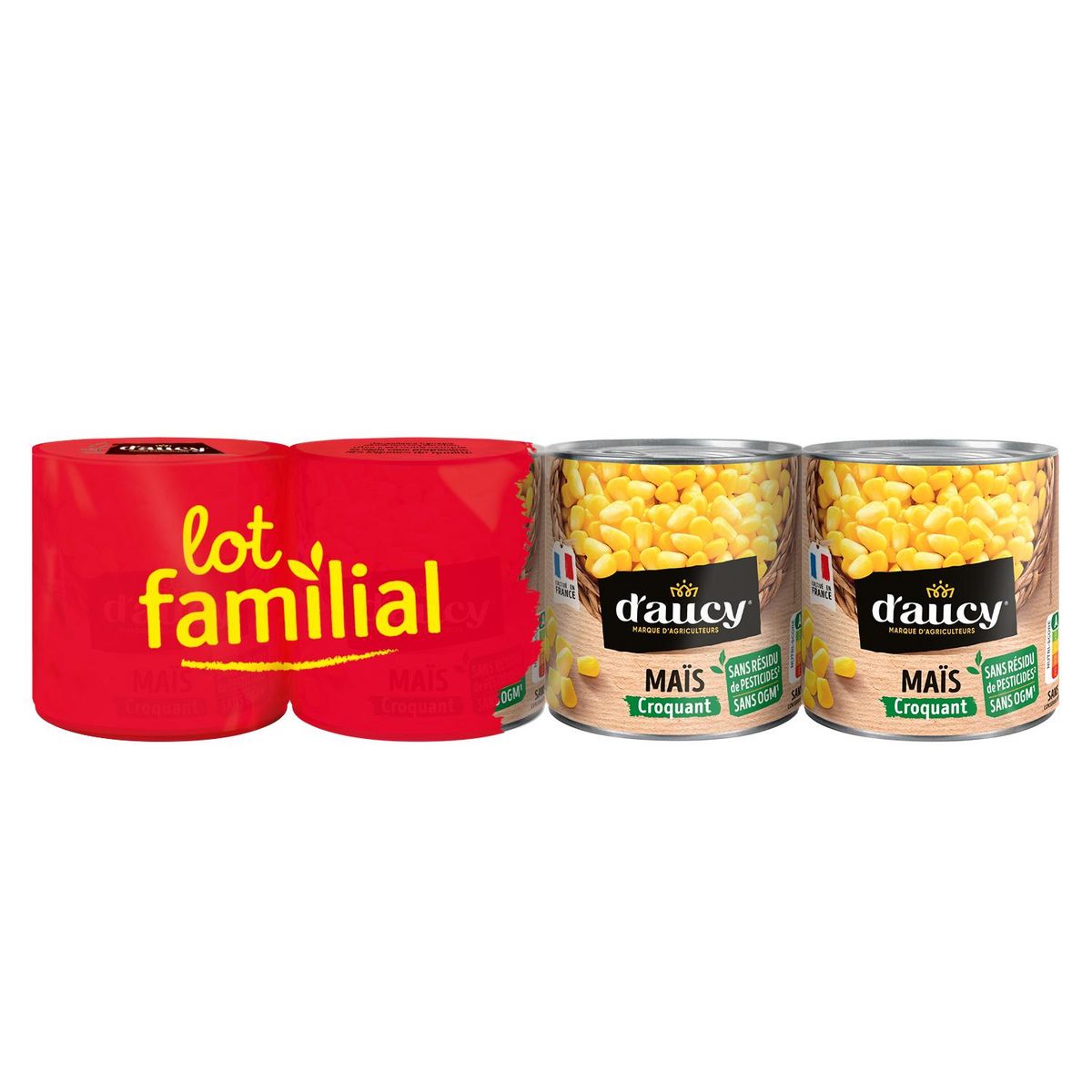 D'AUCY Maïs croquant sans OGM 4x285g