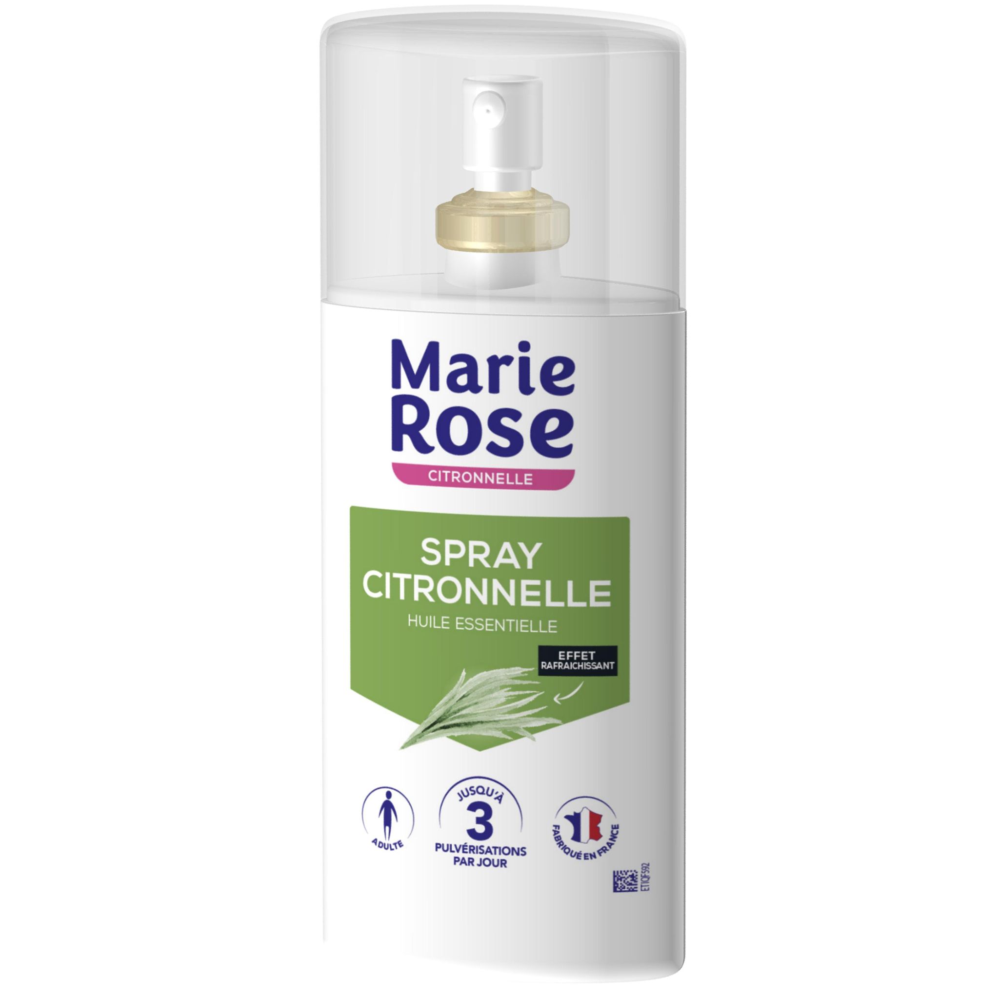 MARIE ROSE Spray citronnelle effet rafraîchissant pour adultes 100ml