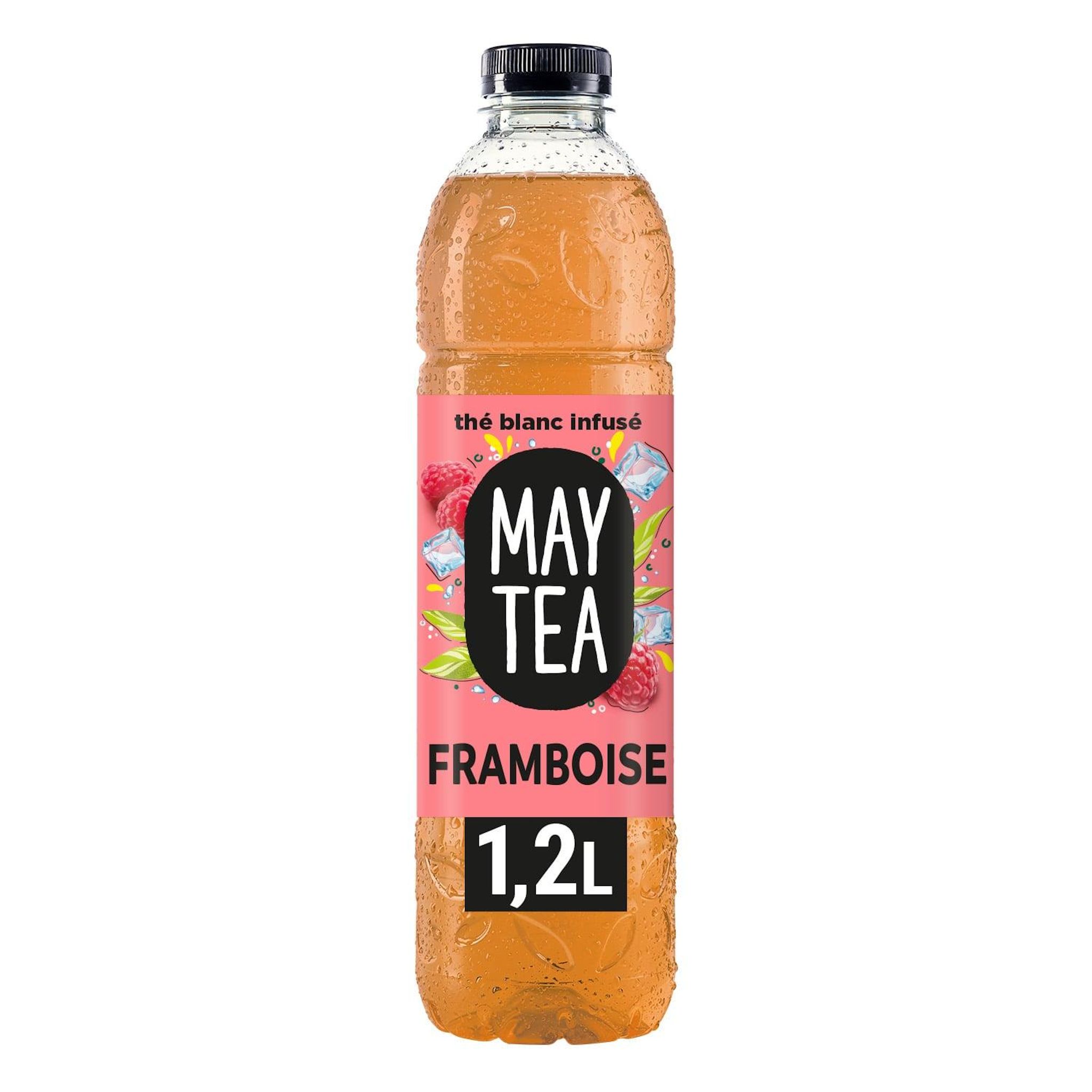 Voir la diapositive 2 : MAYTEA Boisson au thé blanc infusé saveur framboise 1.2l