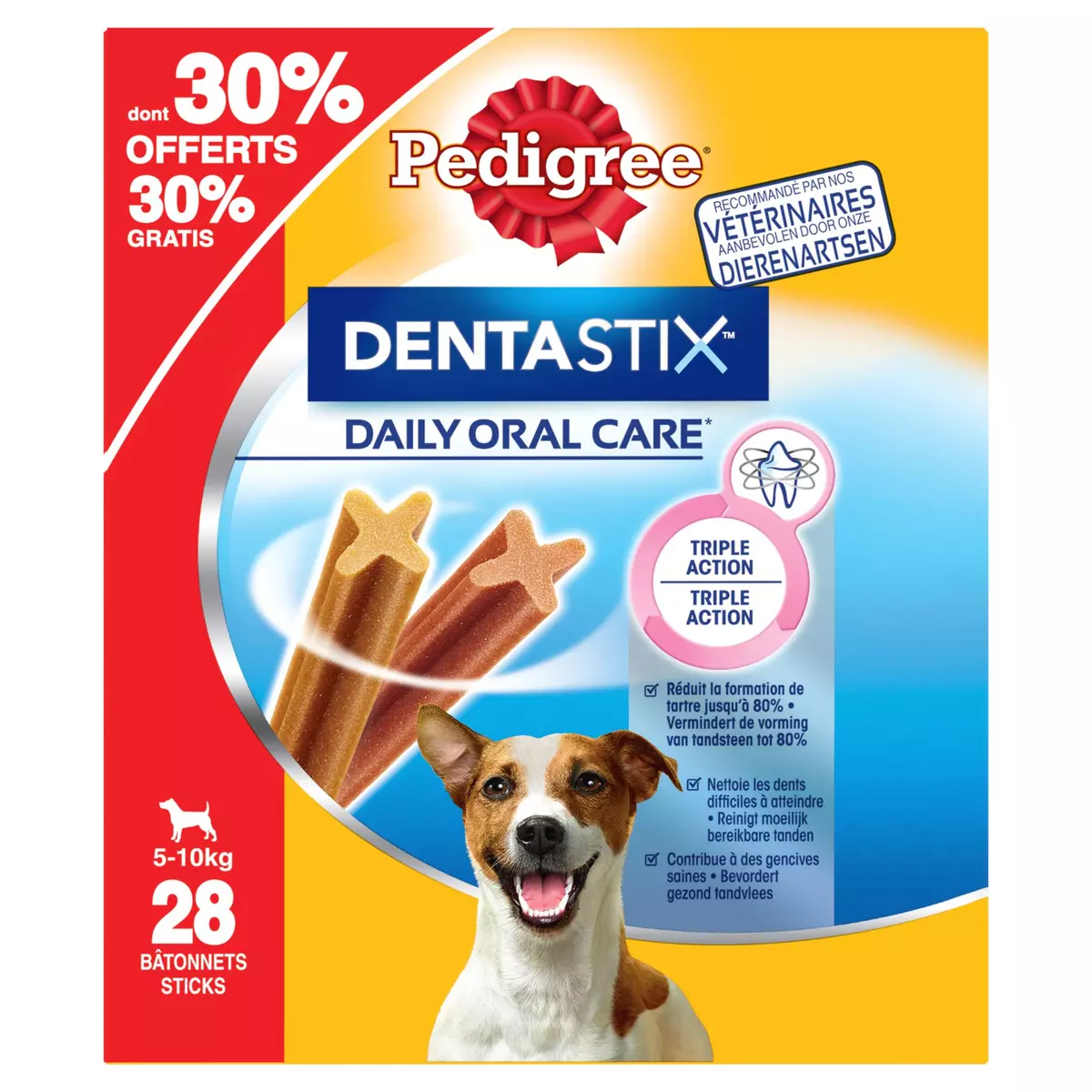 PEDIGREE Dentastix friandises hygiène dentaire pour petit chien 28 sticks 440g