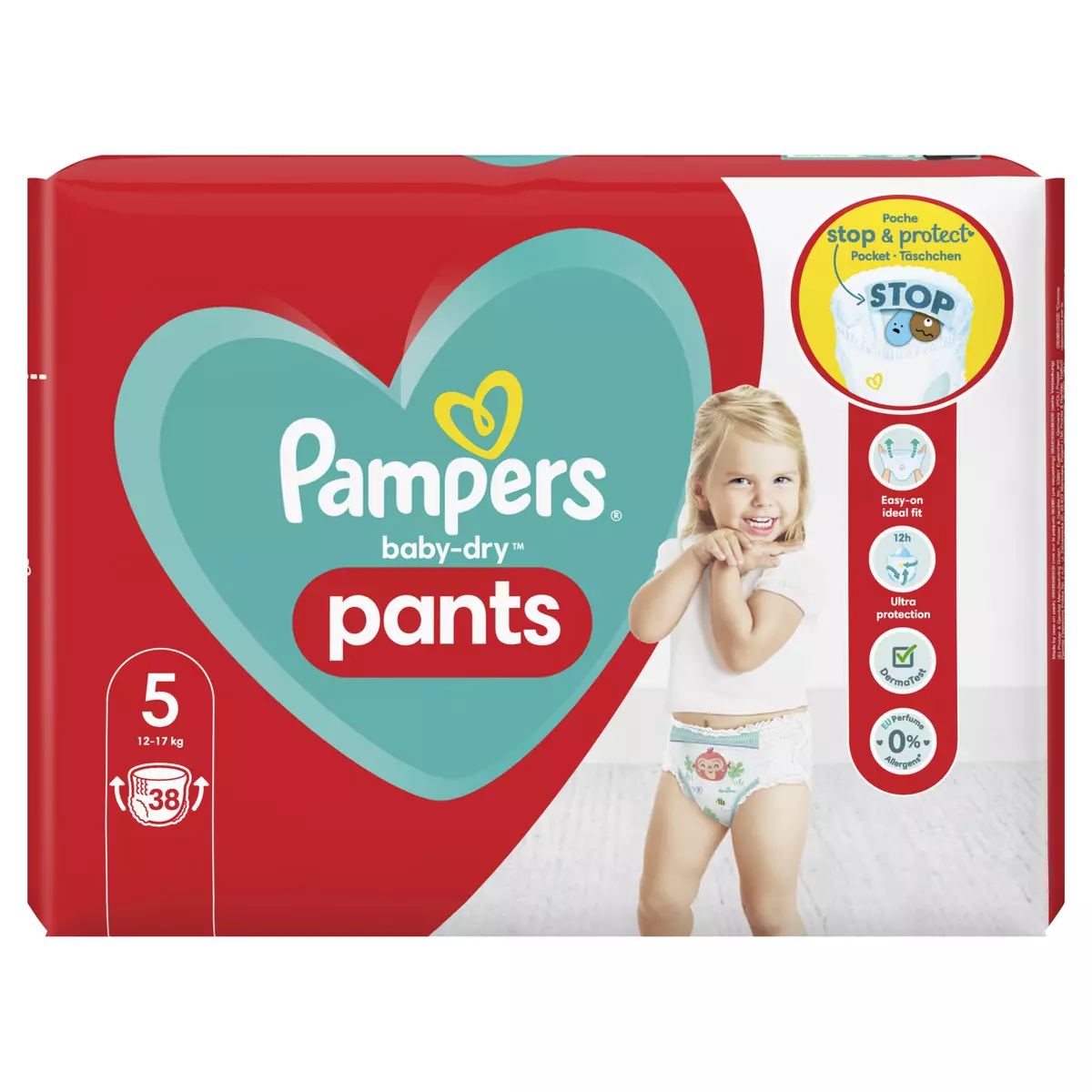 PAMPERS Baby-dry pants couches-culottes taille 5 (12-17kg) 38
