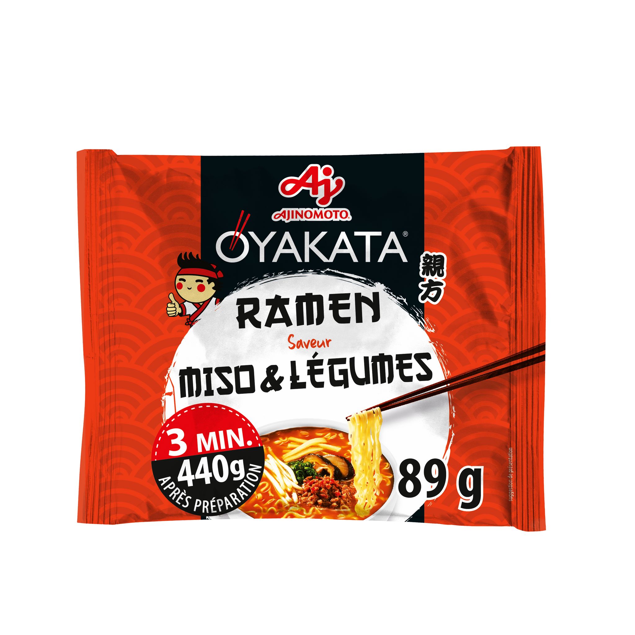 OYAKATA Nouilles instantanées saveur miso et légumes sachet 89g