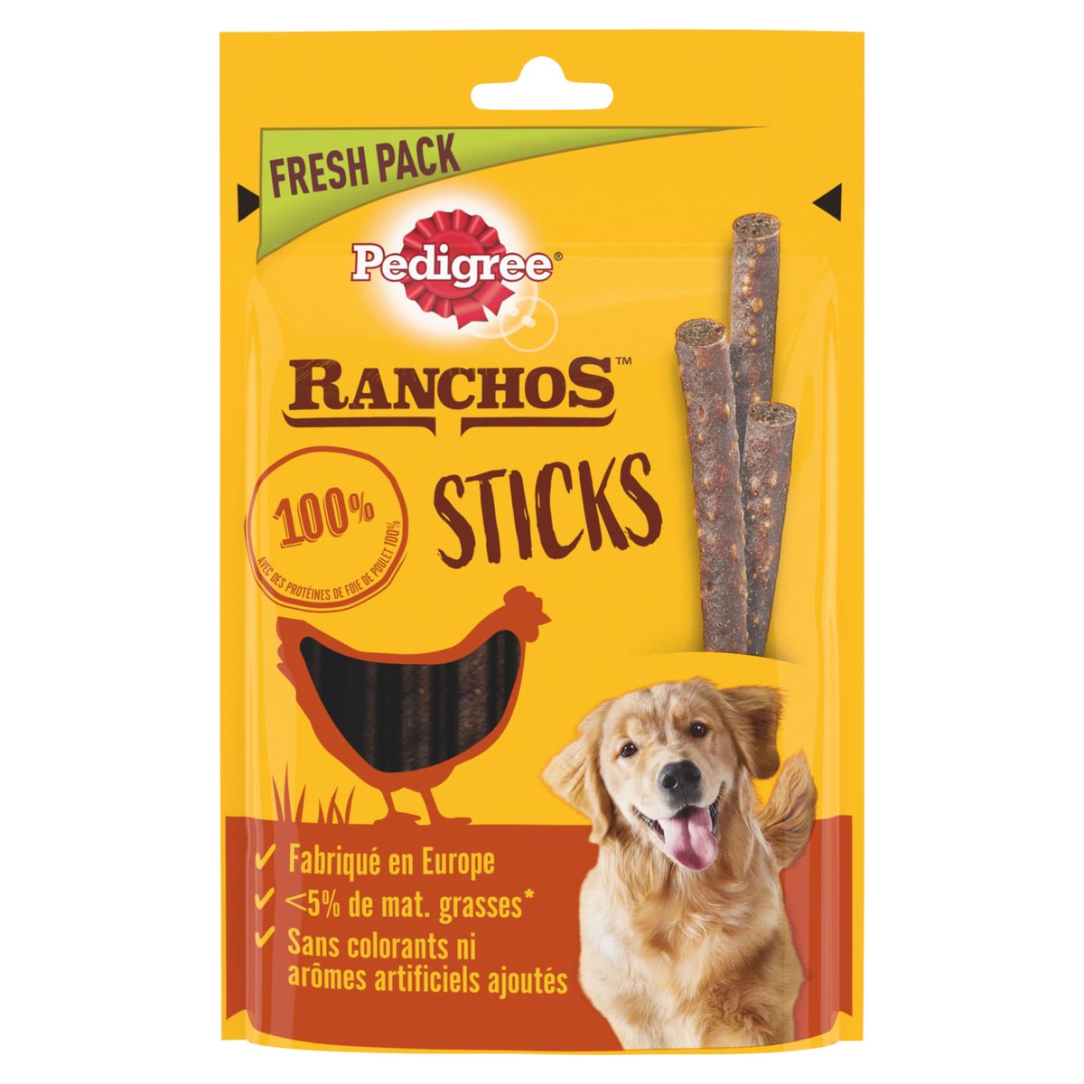 PEDIGREE Ranchos sticks au poulet pour chien 60g