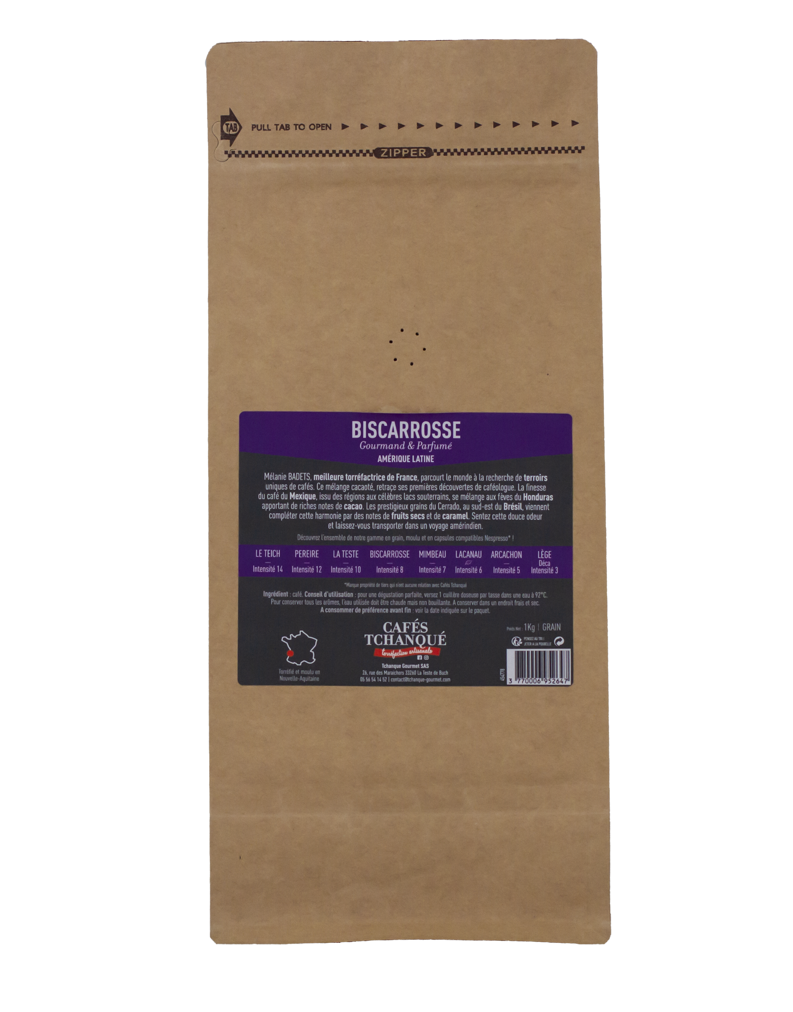 Voir la diapositive 2 : CAFÉS TCHANQUÉ Café en grain arabica 1kg