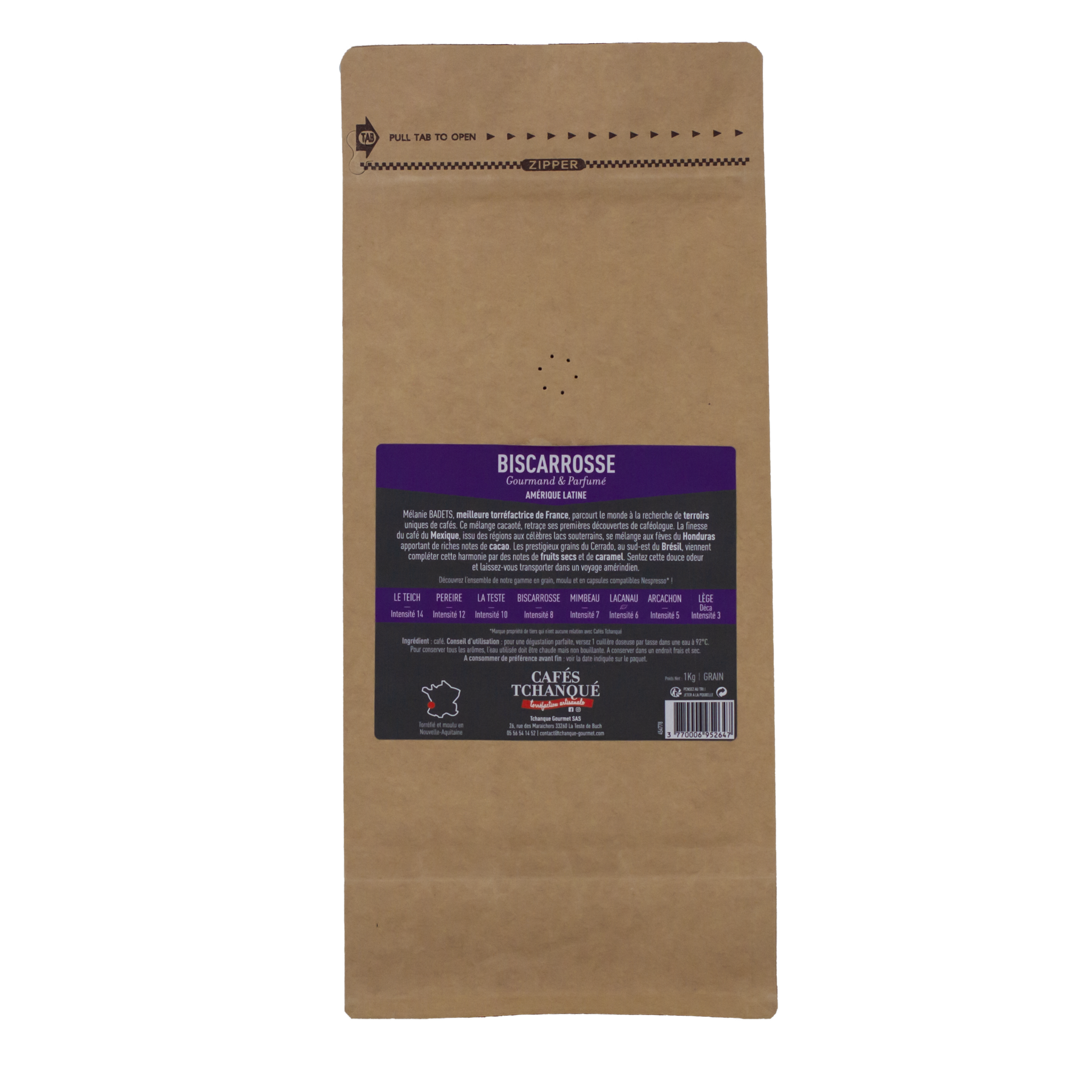 Voir la diapositive 2 : CAFÉS TCHANQUÉ Café en grain arabica 1kg