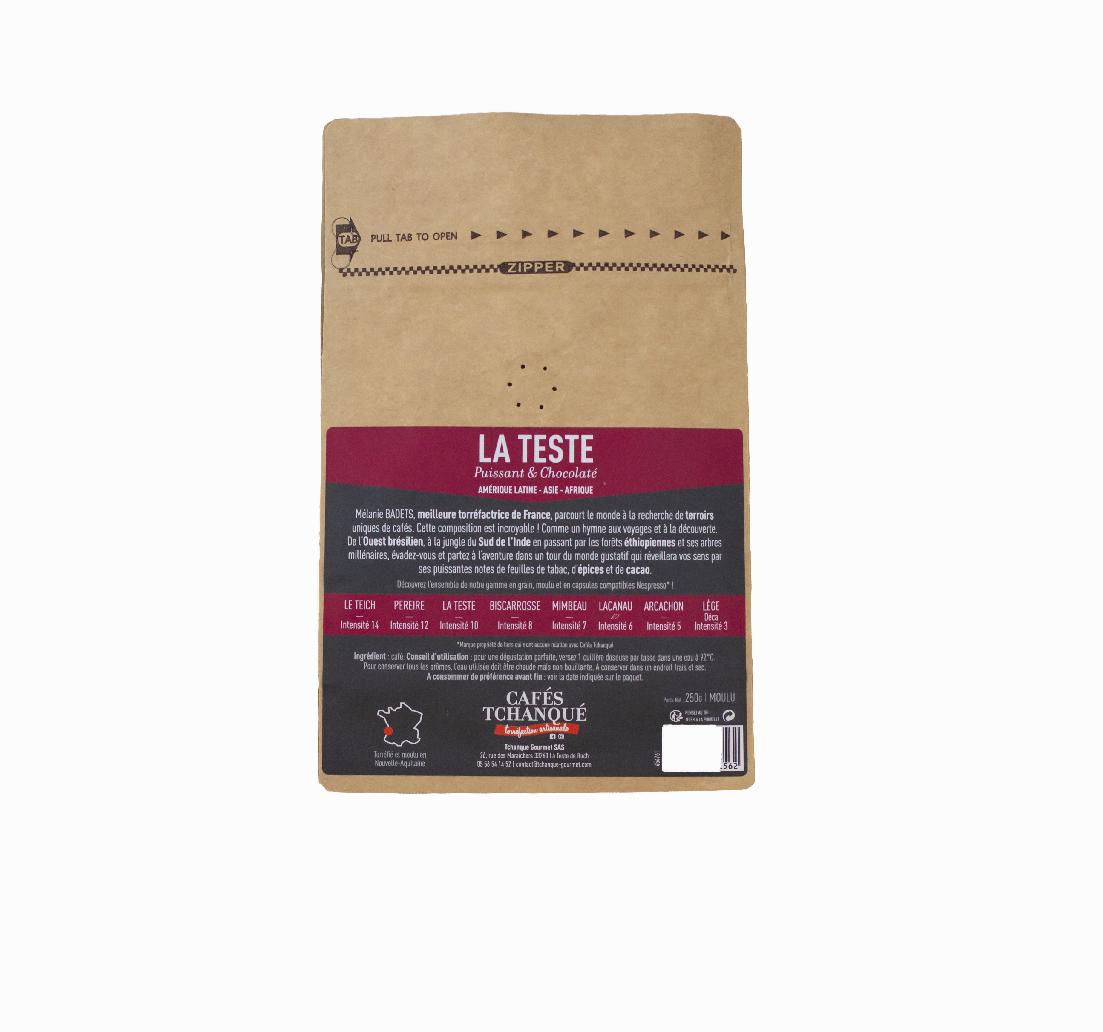 Voir la diapositive 2 : CAFÉS TCHANQUÉ Café moulu arabica 250g