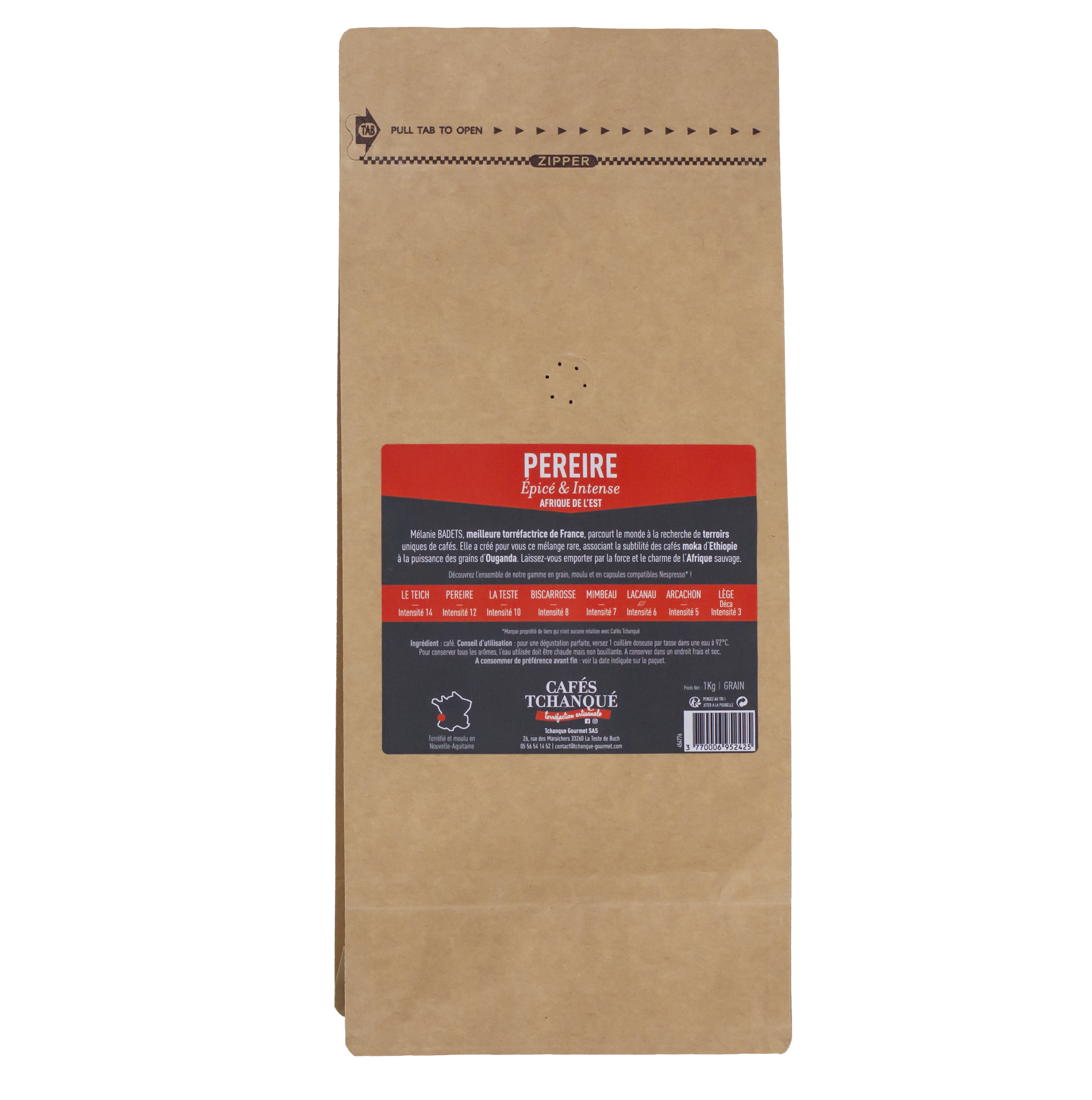 Voir la diapositive 2 : CAFÉS TCHANQUÉ Café en grain arabica 1kg