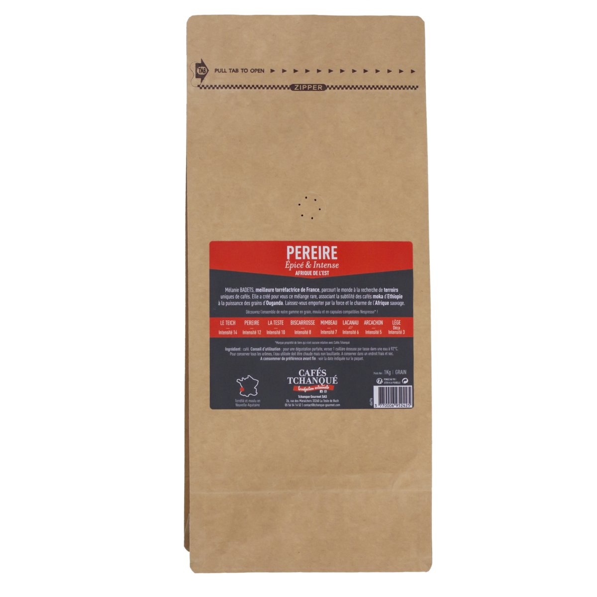CAFÉS TCHANQUÉ Café en grain arabica 1kg