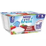 Nestlé NESTLE P'tit brassé petit pot dessert lacté aux fruits rouges sans sucres ajoutés dès 6 mois