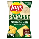 LAY'S Chips ondulées paysanne saveur fromage du Jura et poivre noir 120g