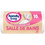 HANDY BAG Sacs poubelles recyclés spécial salle de bain liens détachables 10l 20 sacs
