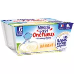 Nestlé P'tit onctueux pot dessert lacté au fromage blanc à la banane dès 6 mois