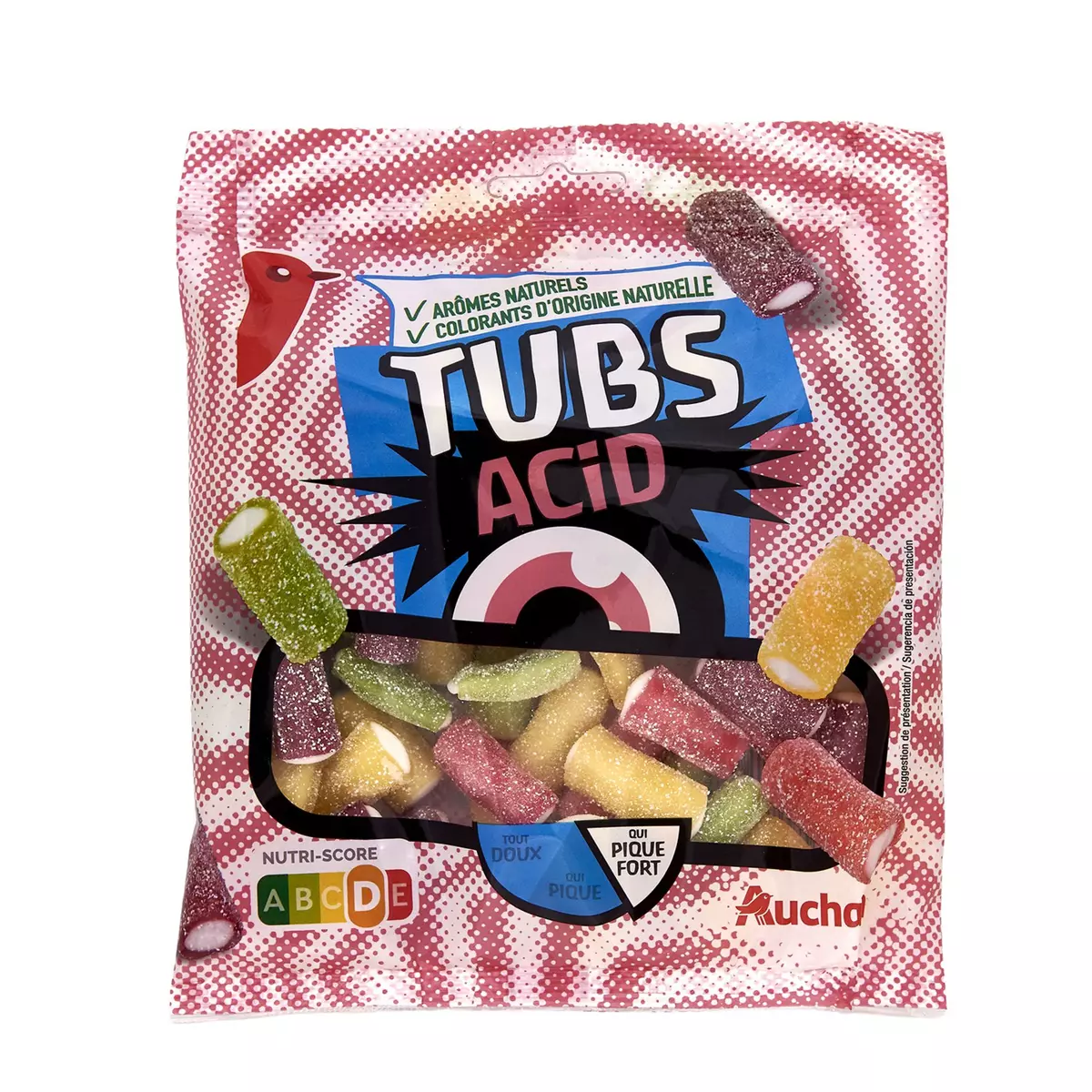AUCHAN Bonbons gélifiés tubs acid 200g