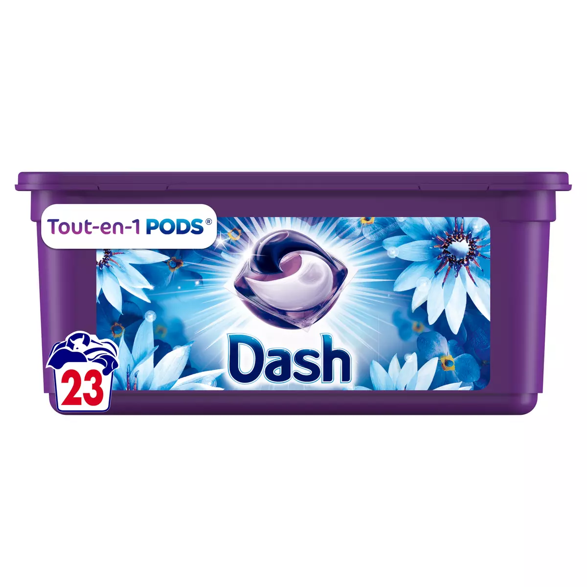 DASH Pods lessive capsules tout en 1 envolée d'air frais 23 capsules
