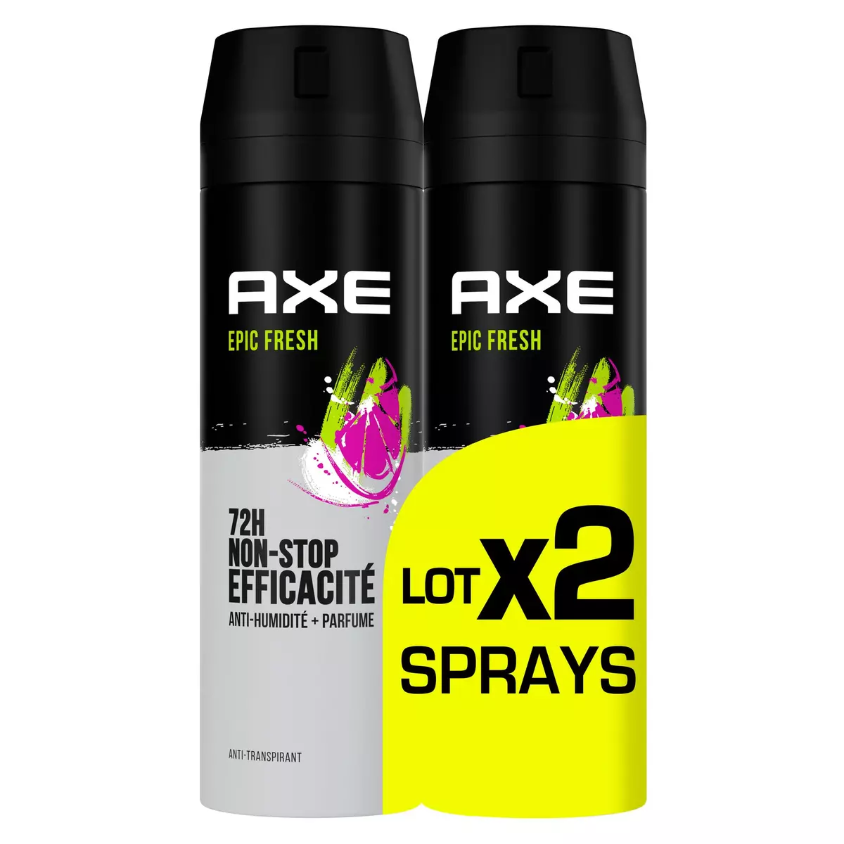 AXE Déodorant spray epic fresh 2x200ml lot de 2