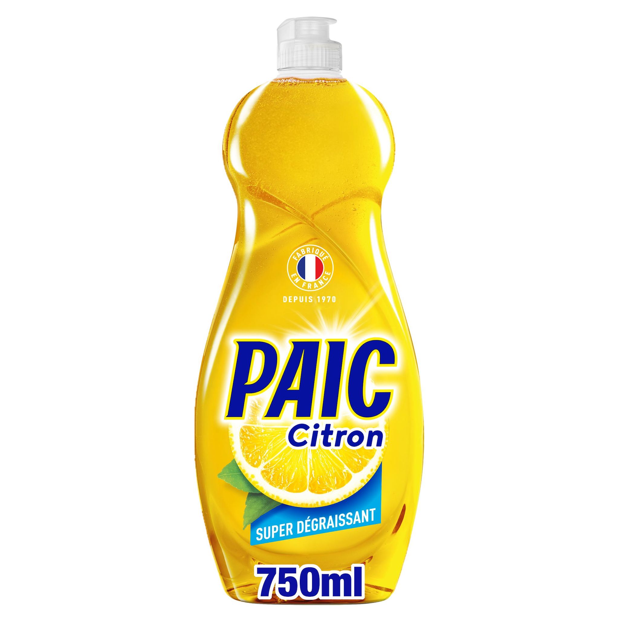 Voir la diapositive 2 : PAIC Liquide vaisselle super dégraissant citron 750ml