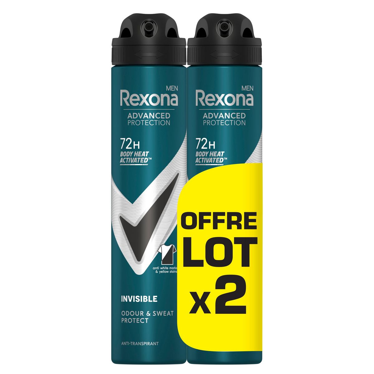 REXONA MEN Advanced protection déodorant 72h 2x200ml