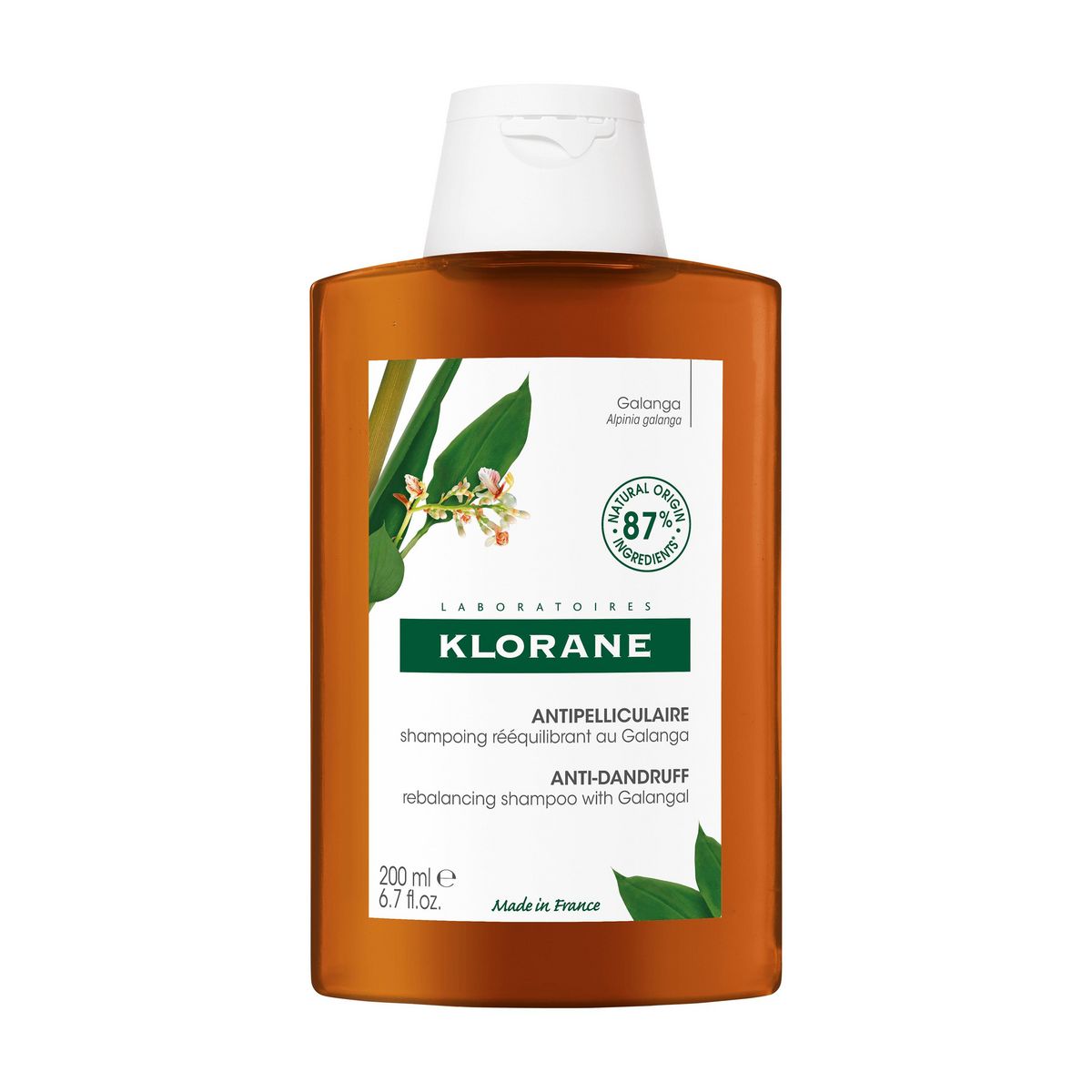 KLORANE Shampoing antipelliculaire rééquilibrant au galanga 200ml