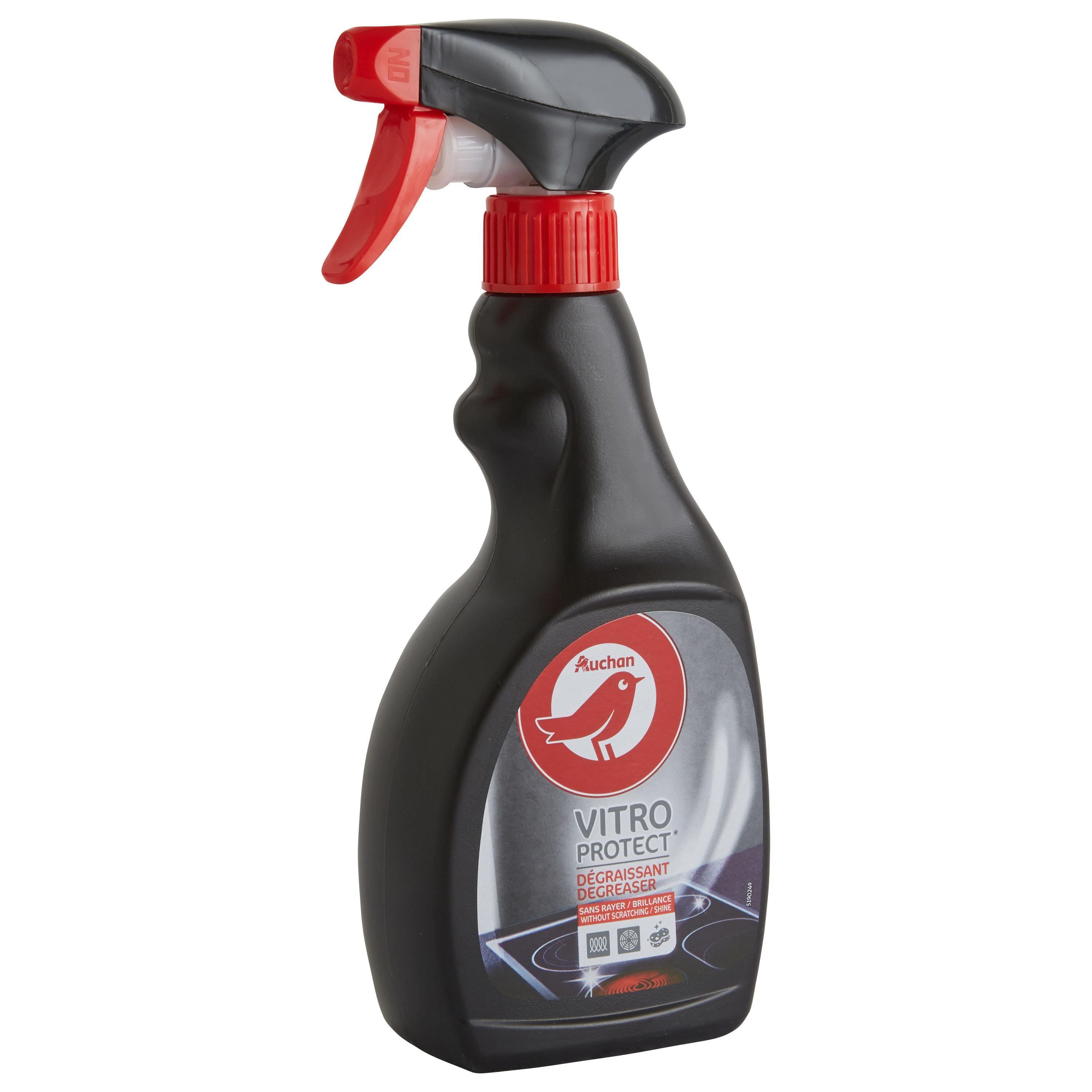 Voir la diapositive 3 : AUCHAN Spray dégraissant Vitro protect plaques vitroceramic et induction 500ml