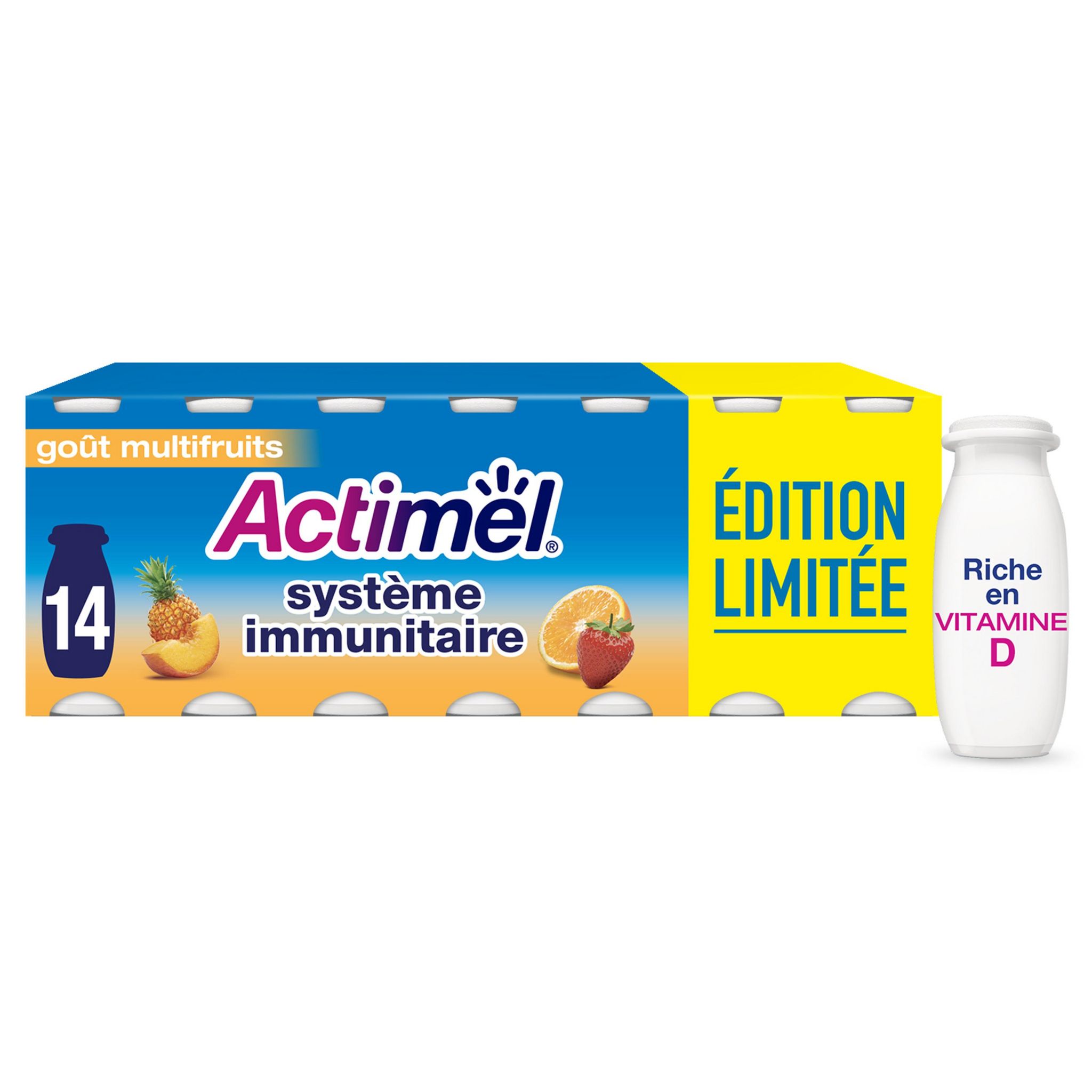 Voir la diapositive 2 : ACTIMEL Yaourt à boire aromatisé multifruits 14x100g