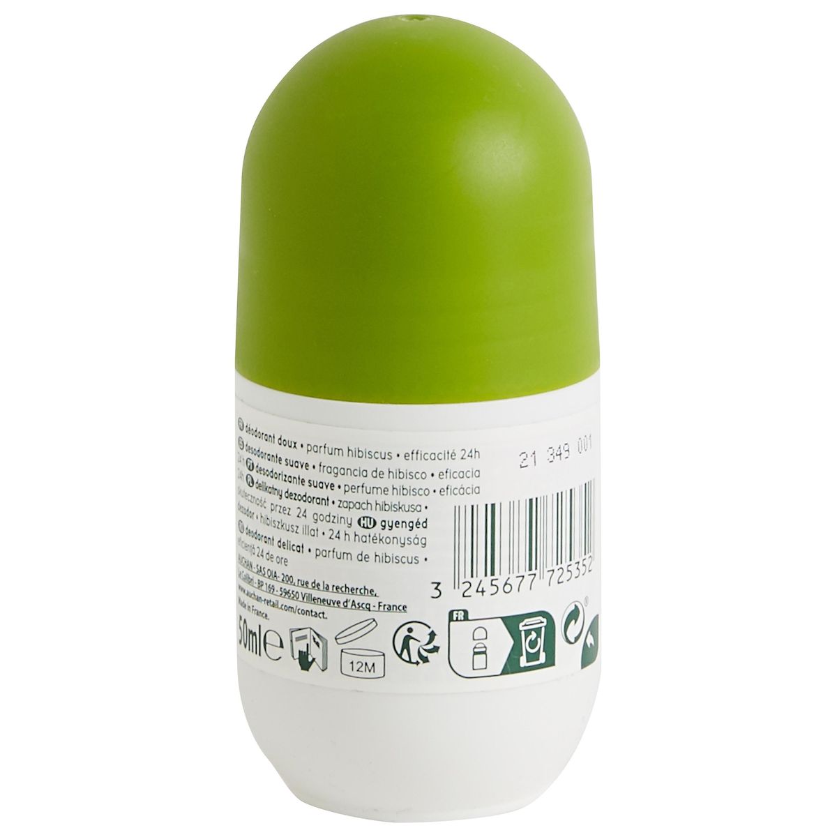 COSMIA BIO Déodorant bille bio femme 24h doux à l'hibiscus tous type de peaux 50ml