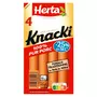 HERTA Knacki saucisse réduit en sel pur porc 4 pièces 140g
