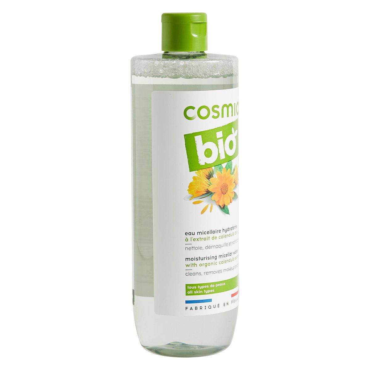 COSMIA BIO Eau micellaire hydratante à l'extrait de calendula bio tous types de peaux 500ml