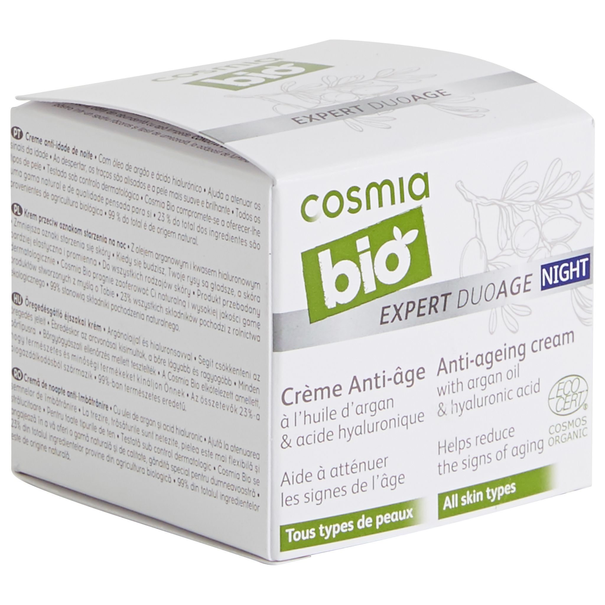 Voir la diapositive 2 : COSMIA BIO Crème de nuit anti-âge bio tous types de peaux 50ml