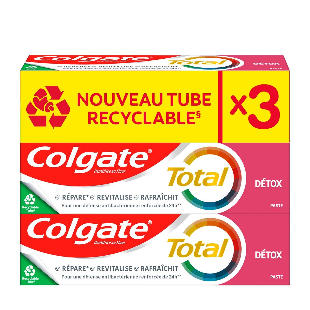 COLGATE Total dentifrice détox 3x75ml