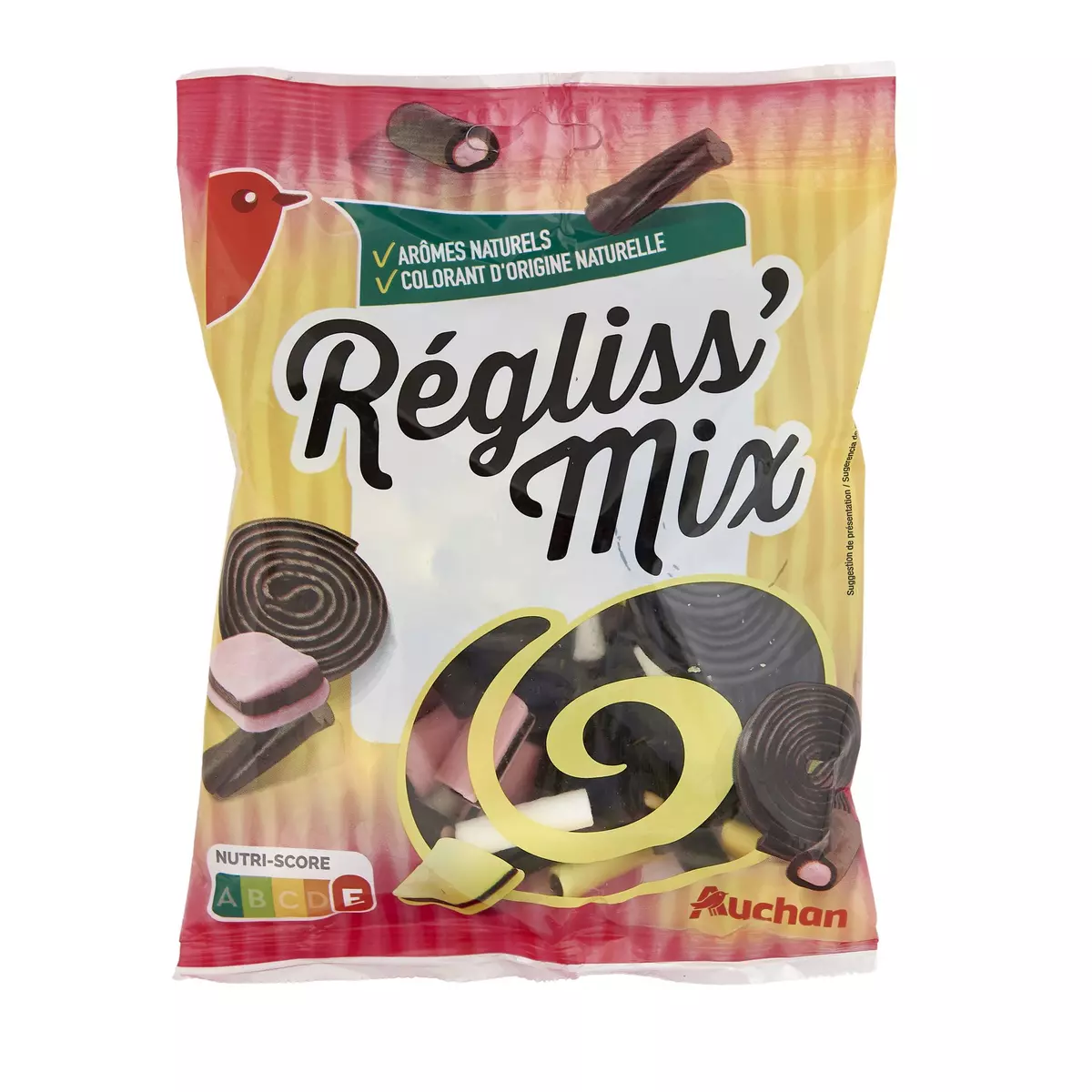 AUCHAN Regliss' mix assortiment bonbons réglisse 300g